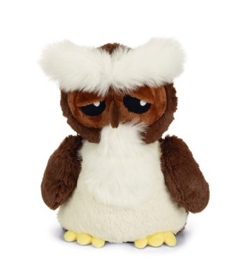 Beeztees Pluche hondenspeeltje Uil Sepp Wit/Bruin 30 cm