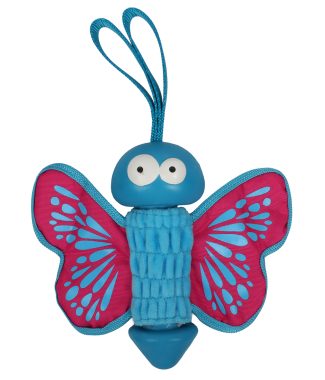 Coockoo hondenspeeltje Rubberen Vlinder Roze 27 x 20 x 7,5 cm