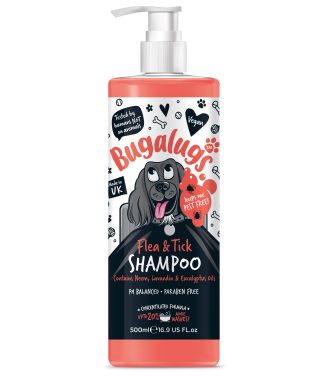 Bugalugs Flea&Teak Shampoo Dog Bottle with Pump 500 ml