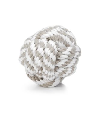 Beeztees touwbal grijs/beige 10 cm