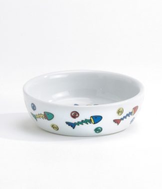 Beeztees Porseleinen Etenschaal Kat Visdecoratie 13 cm