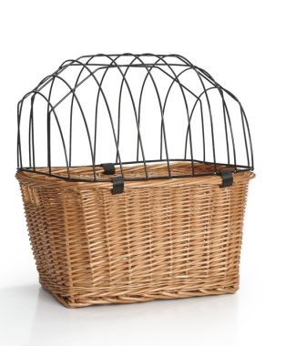 RIETEN FIETSMAND + DRAADKAP 43 X 34 X 44 CM