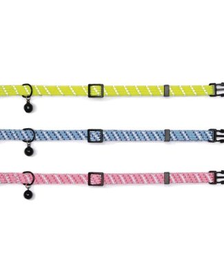 Beeztees kattenhalsbandje reflecterend met bel Blauw