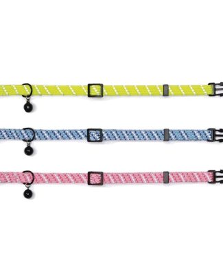 Beeztees kattenhalsbandje reflecterend met bel Roze
