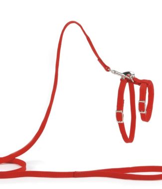 Beeztees nylon kattentuigje Rood 130 cm x 10 mm
