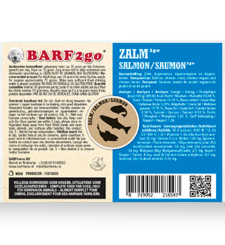BARF2Go Zalm 900 gram