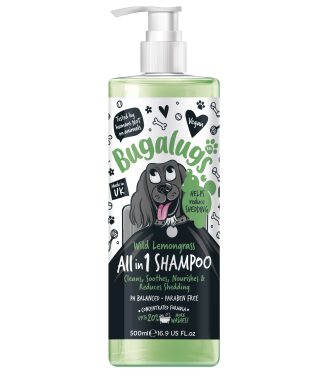 Bugalugs All In 1 Dog Shampoo Bottle with Pump 500 ml