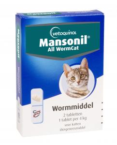 Mansonil All Worm Cat Ellipsoid 2 tabletten