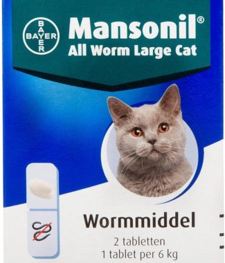 Mansonil All Worm Cat Large Ellipsoid 2 tabletten