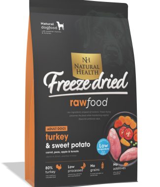 Natural Health hondenvoer Grainfree Freeze Dried Turkey 400 gram