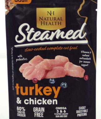 Natural Health Steamed Adult Grain Free Turkey&Chicken Pouch 85 gram