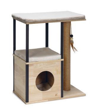 Designed by Lotte Krabpaal Nala Hout Bruin 65 x 40 x 82 cm
