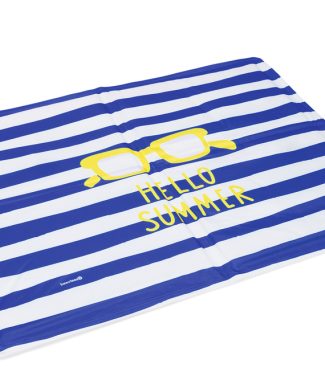 Beeztees Hello Summer Koelmat Hond Blauw/Wit  50 x 40 x 1 cm