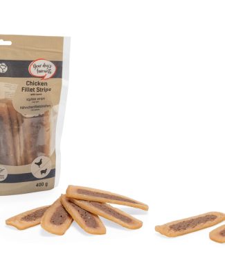Beeztees Hondensnack Kipfilet Strips met Lam 400 gram