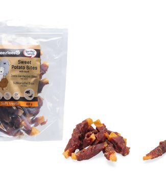 Beeztees Hondensnack Zoete Aardappel Bites met Eend 400 gram