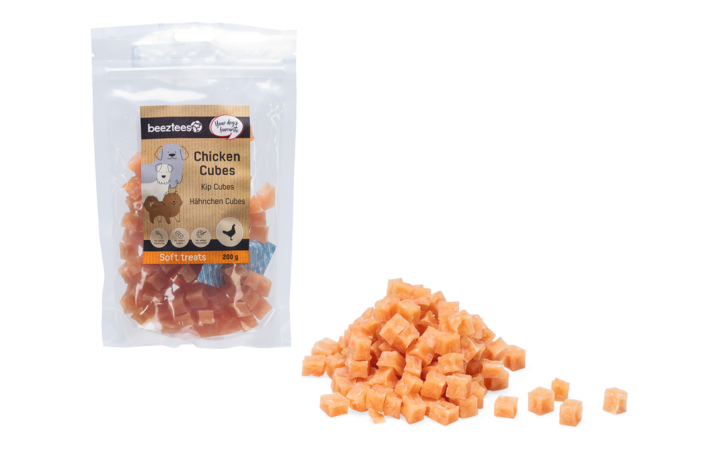 Beeztees Hondensnack Kip Cubes 200 gram