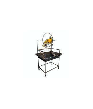 TOPMAST PAPEGAAIENSTANDAARD RIO ZWART 74 X 104 X 157 CM