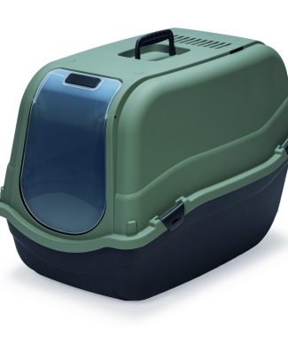 Beeztees kattenbak Romeo Maxi Eco Groen/Zwart 65 x 44 x 46 cm