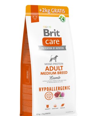 Brit Care Hypoallergenic Adult Medium Breed Lamb&Rice 12 + 2 kg GRATIS