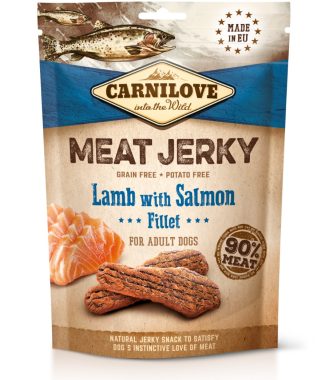 Carnilove Grain Free hondensnack Meat Jerky Lamb with Salmon 100 gram