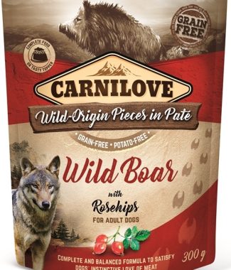 Carnilove Dog Pouch Pate Wild Boar with Rosehips 300 gram