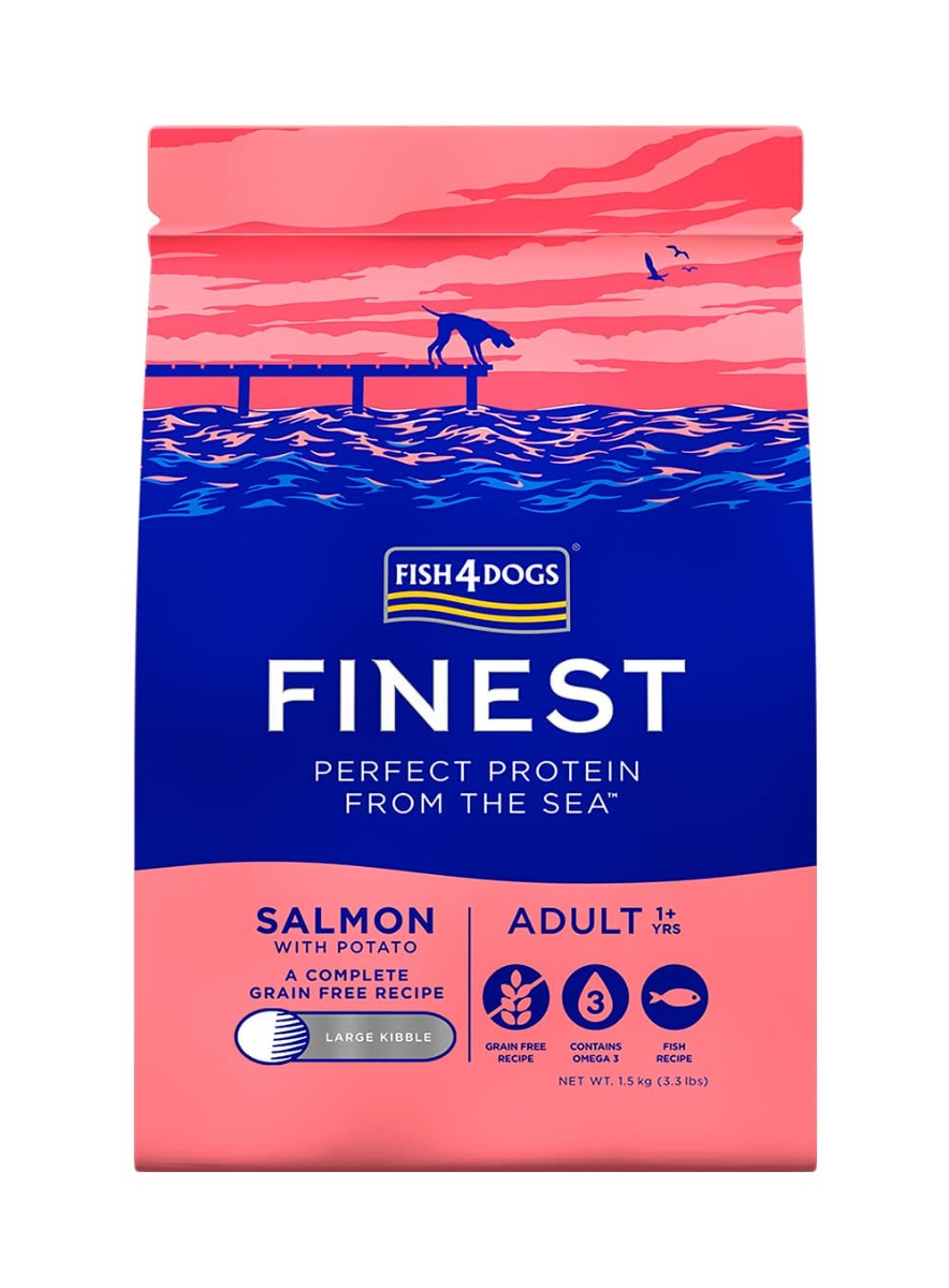 Fish4Dogs Finest Adult Large Kibble Salmon with Potato 1,5 kg