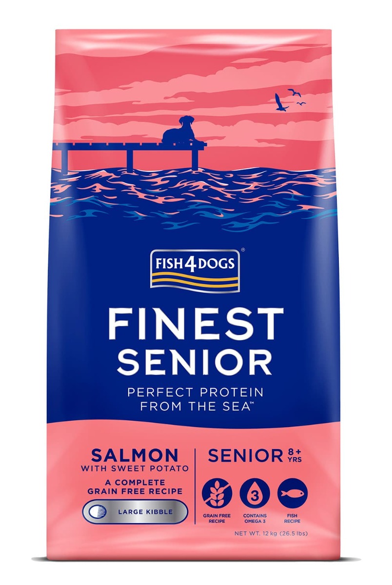 Fish4Dogs Finest Senior Large Kibble Salmon with Potato 12 kg
