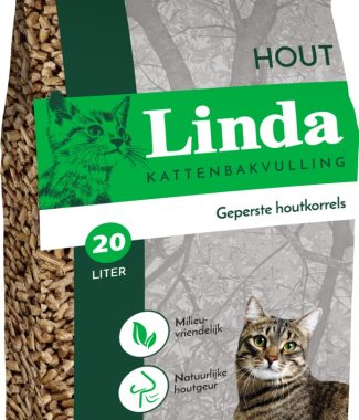 Linda kattenbakvulling Houtkorrel 20L