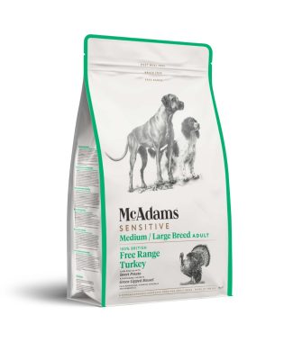 McAdams Grainfree Dog Adult Sensitive Medium/Large Breed Free Range Turkey 5 kg