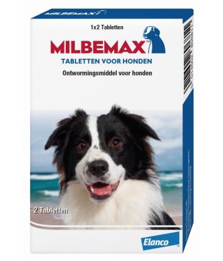 Milbemax grote hond 1 keer 2 tabletten
