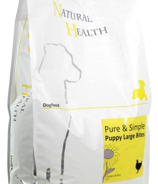 Natural Health hondenvoer Puppy Large Bite Kip 7,5 kg