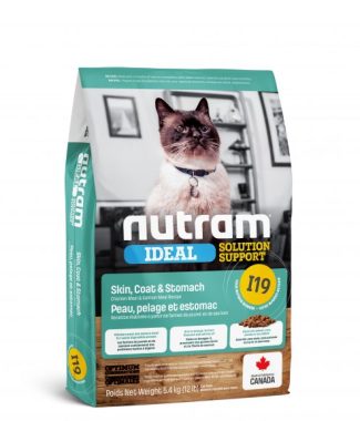Nutram kattenvoer Sensitive Skin Coat I19 5,4 kg