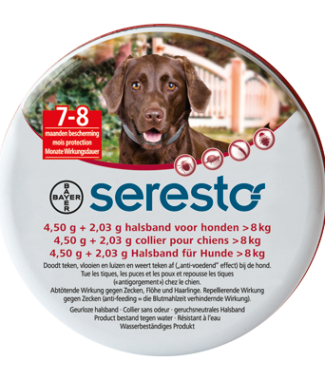 Seresto vlooien- en tekenband hond vanaf 8 kg