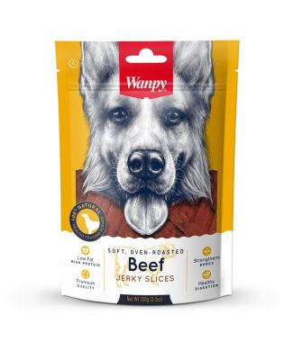 Wanpy hondensnack Soft Beef Jerky Slices 100 gram