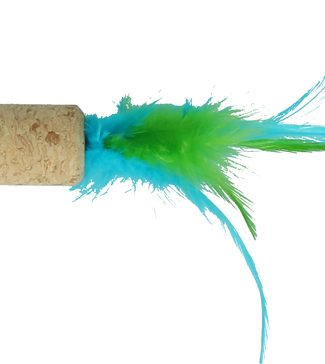 Wooly Luxury kattenspeeltje Feather Dream Cork Green