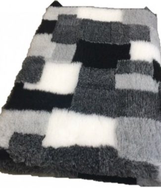 Vetbed - Patchwork Zwart Grijs Antraciet Wit Antislip