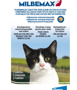 Milbemax ontwormingstabletten kleine katten en kittens 2 tabletten