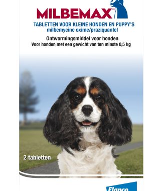 Milbemax ontwormingstabletten kleine honden en puppies 4 tabletten