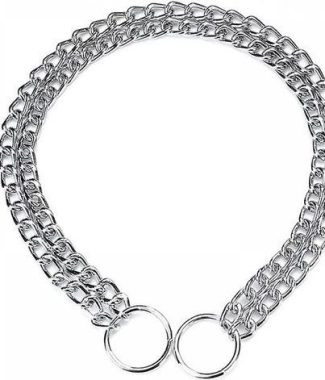 Dubbele slipketting kleine schakel - Verchroomd - 45cm x 2mm
