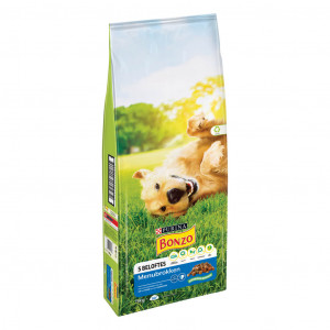 Purina Bonzo Menubrokken hondenvoer met kip/rundsmaak 2 x 15 kg