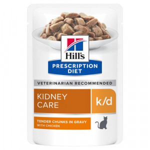 Hill's Prescription Diet K/D Kidney Care nat kattenvoer met kip maaltijdzakje multipack 4 dozen (48 x 85 g)